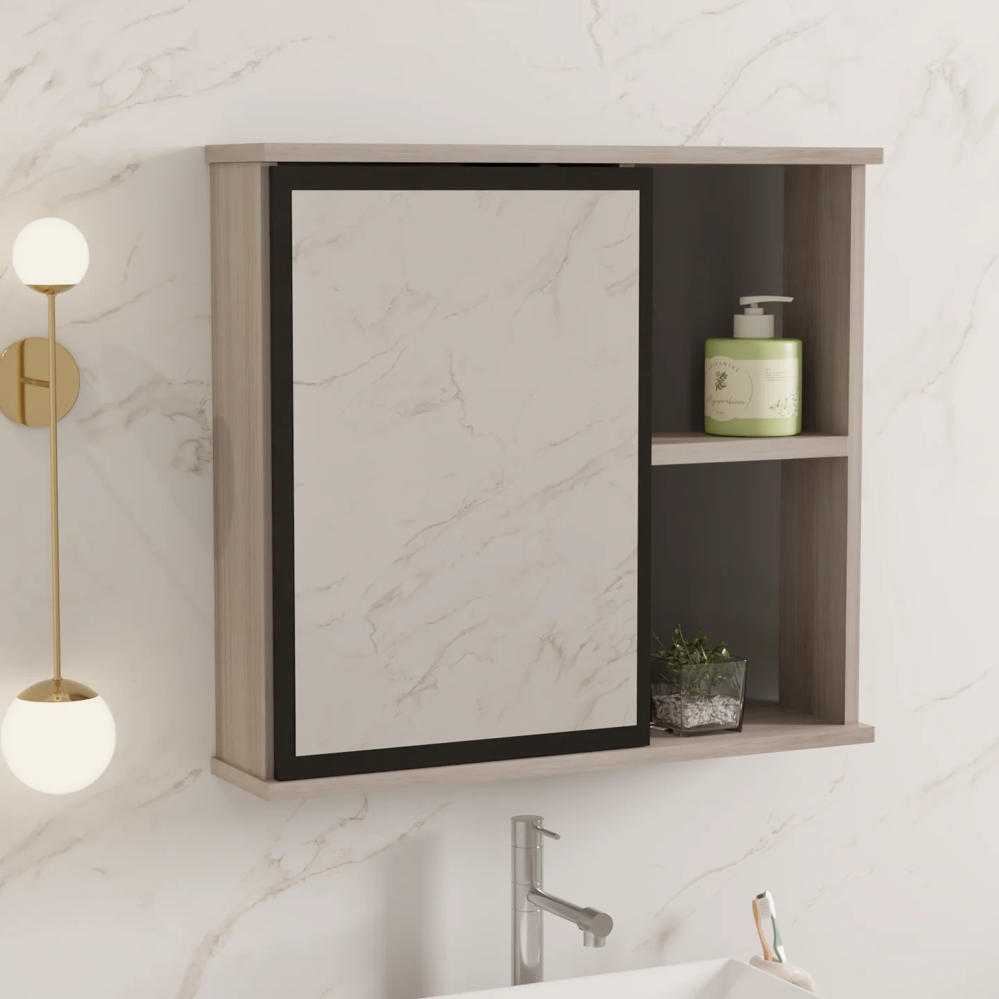 Espelheira cristal San remo com branco posição1 ok